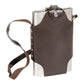 Jumbo Metal Hip Flask with Leather Strap