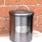 Grey Stainless Steel Biscuit Tin