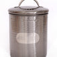 Grey Stainless Steel Biscuit Tin