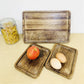Set Of 3 Mango Wood Trays