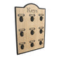 Wooden Board With 9 Key Design Hooks
