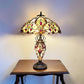 Cream/Red Bullets Double Tiffany Lamp 68cm