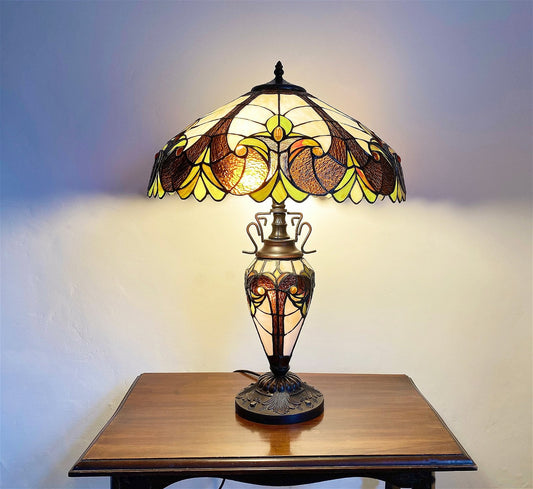 Yellow Double Tiffany Lamp 68cm