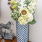 Daisy Chain Blue & White Floral Umbrella Stand