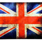 Vintage Metal Travel Wall Sign - British Union Jack Flag
