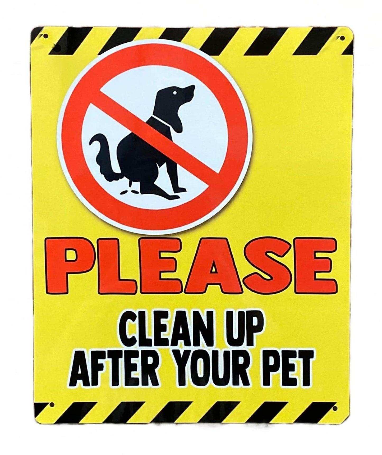 Metal Advertising Wall Sign - Please Clean Up After Your Pet - Dog Poo