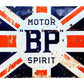 Metal Advertising Wall Sign - Motor BP Spirit