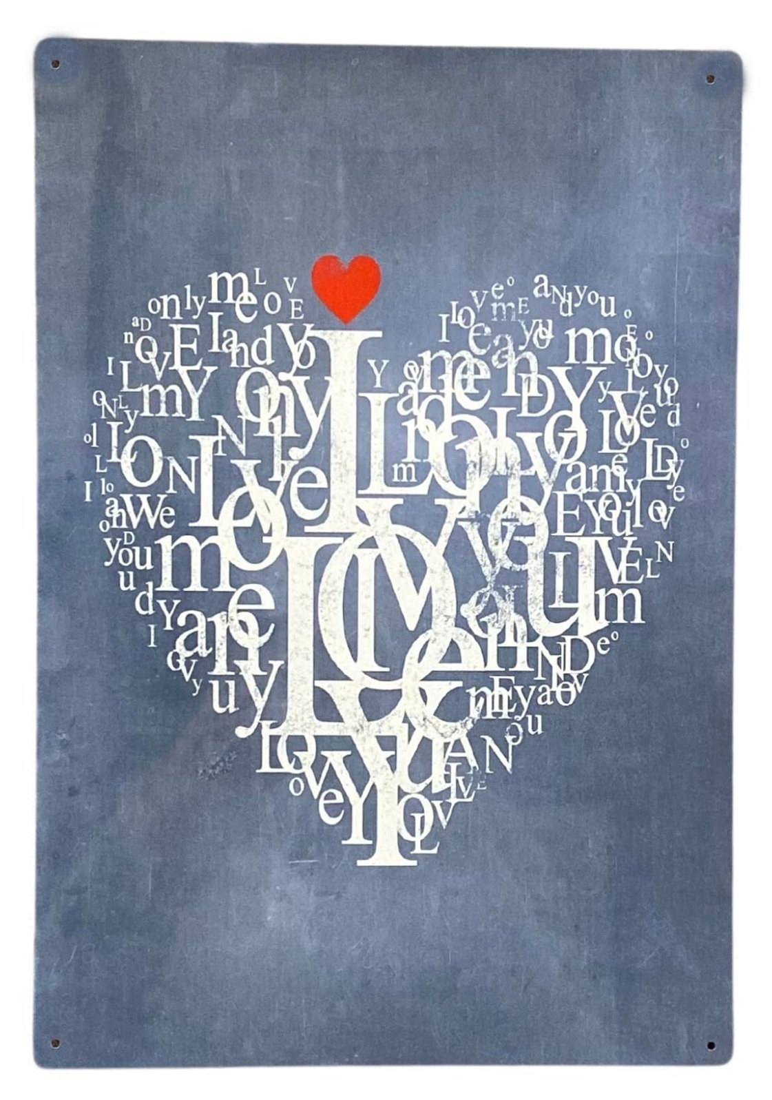 Metal Travel Wall Sign - Love Heart, Valentine