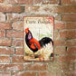 Metal Propaganda Wall Sign - Cockerel French Hen Chicken