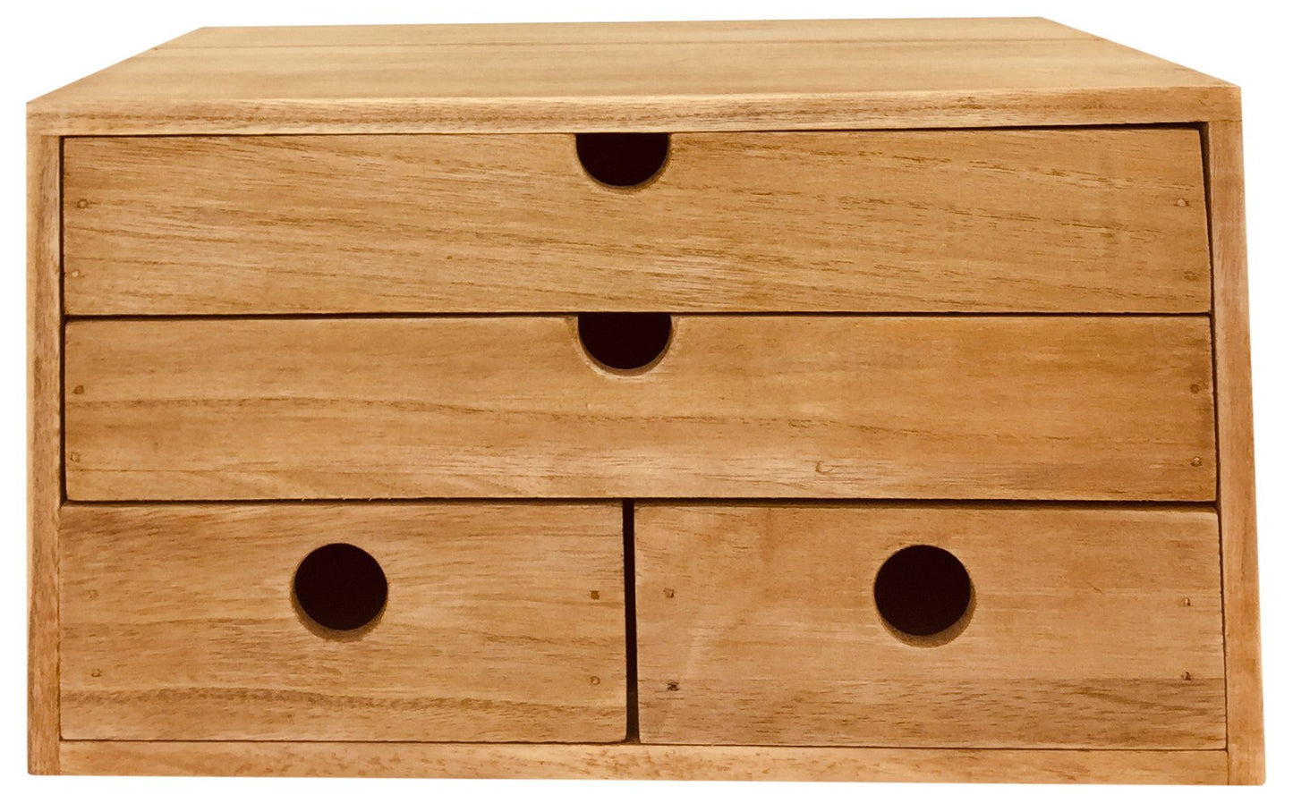 Rustic Solid Wood Storage Organizer 33cm