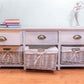 Douglas 3 Drawer Grey Wood Grain Effect Cabinet