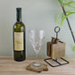 Set Of 6 Mango Wood Coasters On Metal Stand