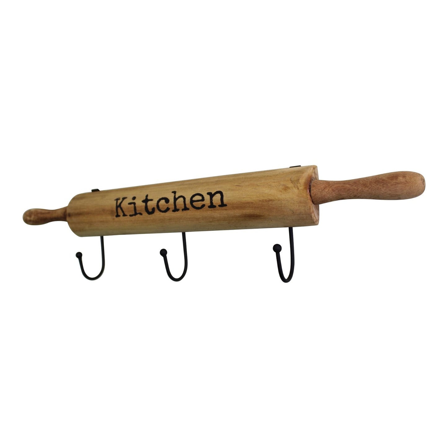 Kitchen Wall Hooks, 4 Hooks with a Rolling Pin Design