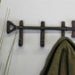 Rustic Cast Iron Wall Hooks, Garden Spade Design With 3 Hooks