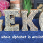 Hand Carved Wooden Geometric Letter U