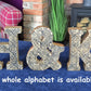 Hand Carved Wooden Geometric Letters Home