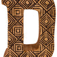 Hand Carved Wooden Geometric Letter D