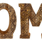 Hand Carved Wooden Geometric Letters Home