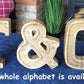 Hand Carved Wooden Embossed Letter E
