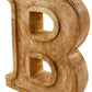 Hand Carved Wooden Embossed Letter B