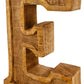Hand Carved Wooden Embossed Letter E