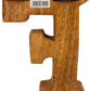 Hand Carved Wooden Embossed Letter F