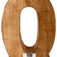 Hand Carved Wooden Embossed Letter O