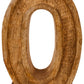 Hand Carved Wooden Embossed Letter O
