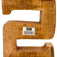 Hand Carved Wooden Embossed Letter S