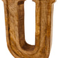 Hand Carved Wooden Embossed Letter U