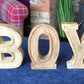 Hand Carved Wooden Embossed Letters Boy