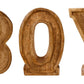 Hand Carved Wooden Embossed Letters Boy
