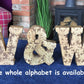 Hand Carved Wooden Flower Letter S