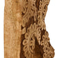 Hand Carved Wooden Flower Letter K