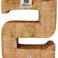 Hand Carved Wooden Flower Letter S