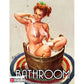 Large Metal Sign 60 x 49.5cm Vintage Retro Bathroom