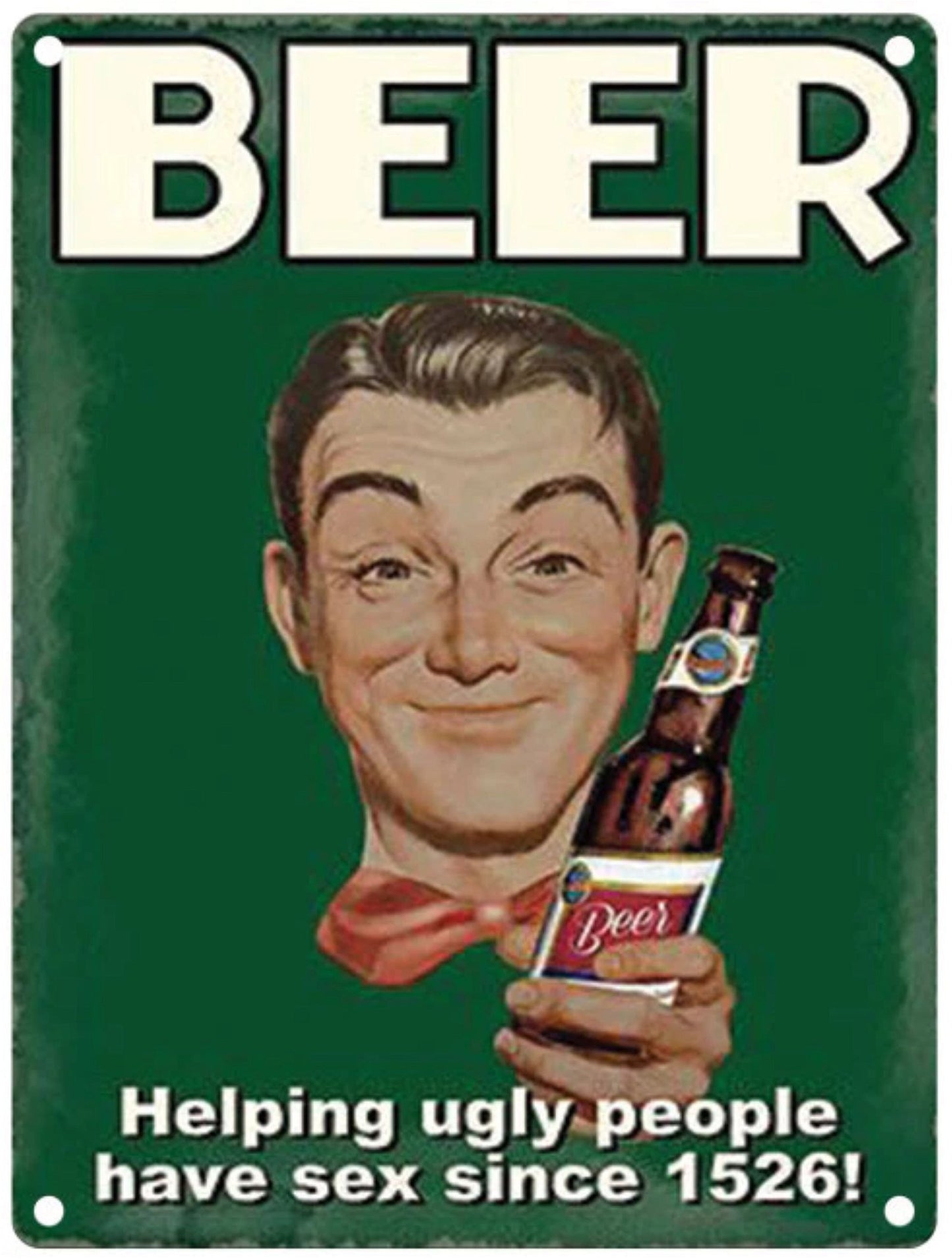 Small Metal Sign 45 x 37.5cm Funny Beer