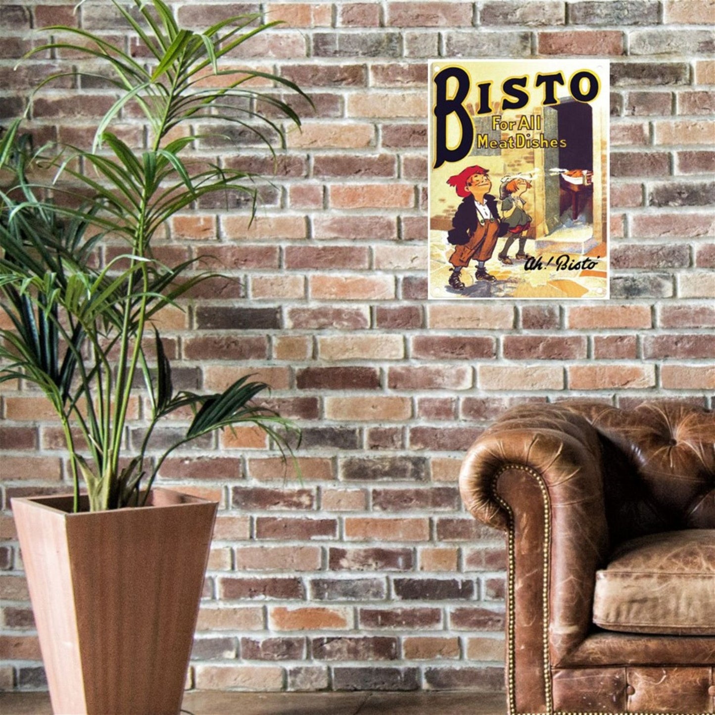 Large Metal Sign 60 x 49.5cm Vintage Retro Bisto