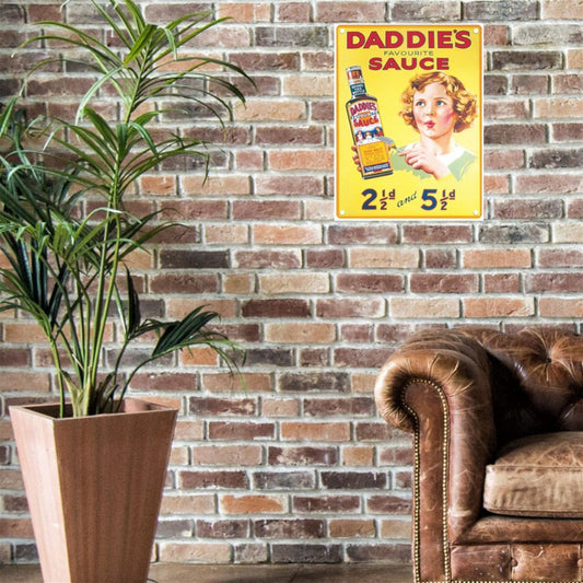 Large Metal Sign 60 x 49.5cm Vintage Retro Daddie's Sauce