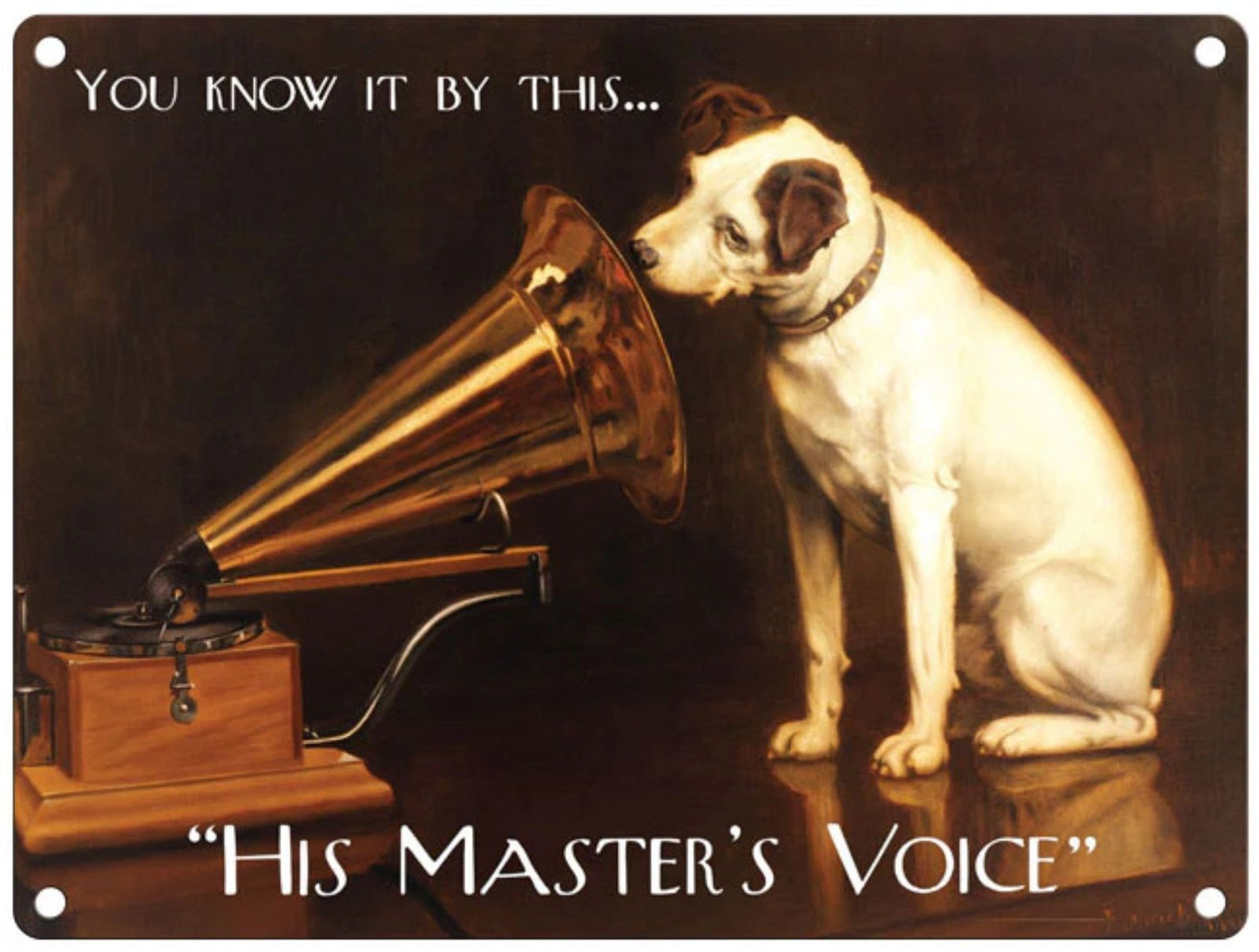 Large Metal Sign 60 x 49.5cm Vintage Retro His Master's Voice