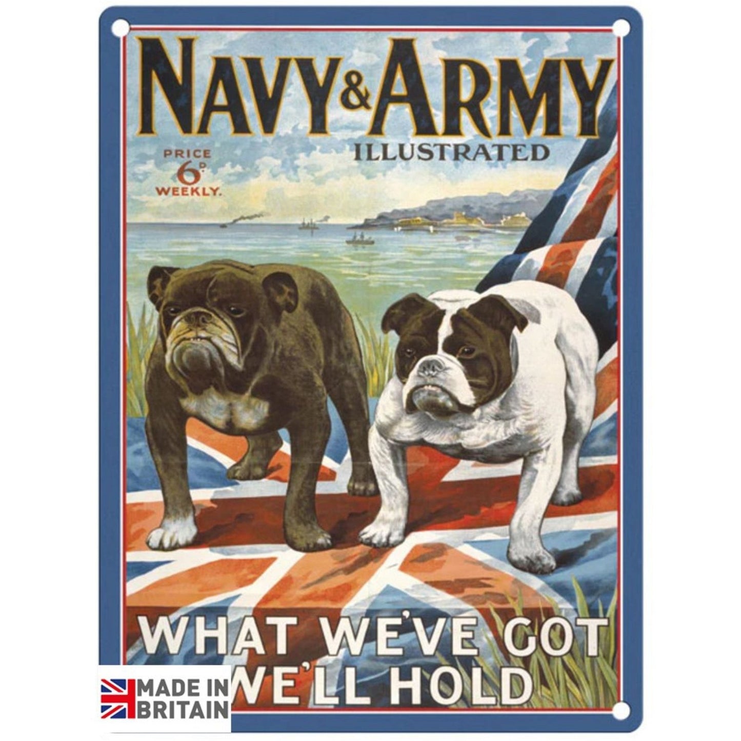 Small Metal Sign 45 x 37.5cm Vintage Retro Navy & Army