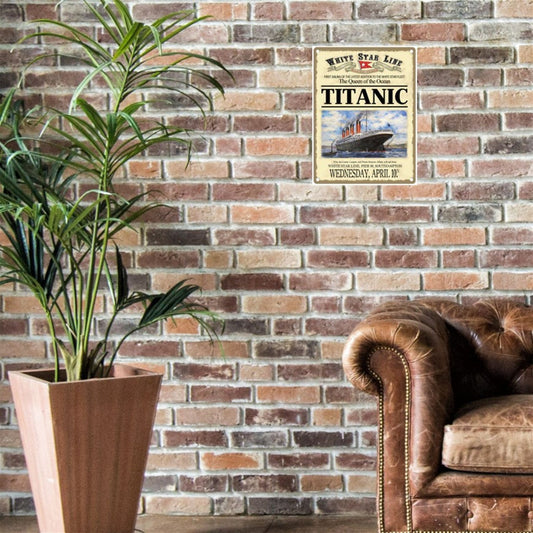 Small Metal Sign 45 x 37.5cm Vintage Retro Titanic