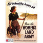 Large Metal Sign 60 x 49.5cm Vintage Retro Women's Land Army