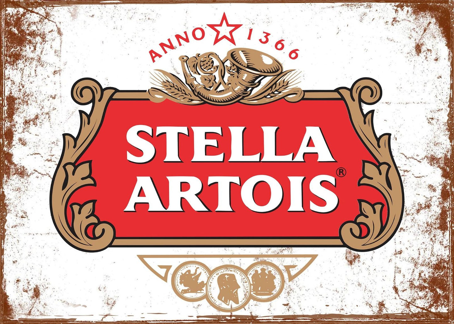 Small Metal Sign 45 x 37.5cm Stella Artois