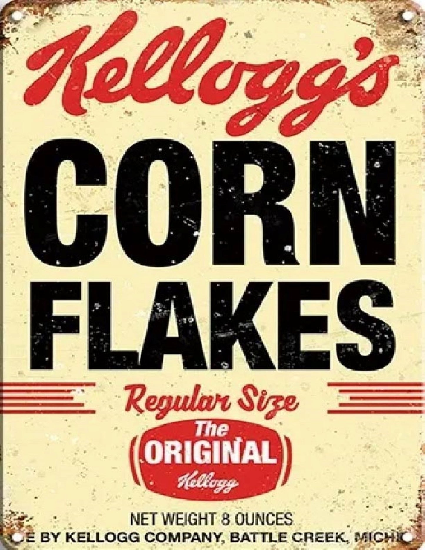 Small Metal Sign 45 x 37.5cm Kellogs Corn Flakes