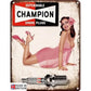 Large Metal Sign 60 x 49.5cm Dependable Champion Spark Plug