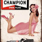 Large Metal Sign 60 x 49.5cm Dependable Champion Spark Plug