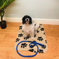 Brown Paw Print Fleece Throw 60cm