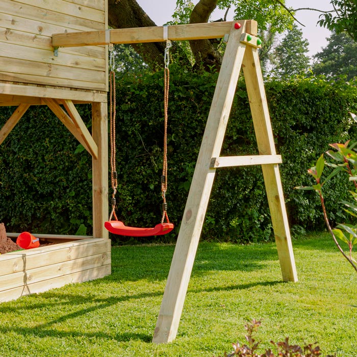 Rowlinson Beach Hut Playhouse with Swing