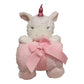 New Baby White Unicorn Teddy & Pink Throw
